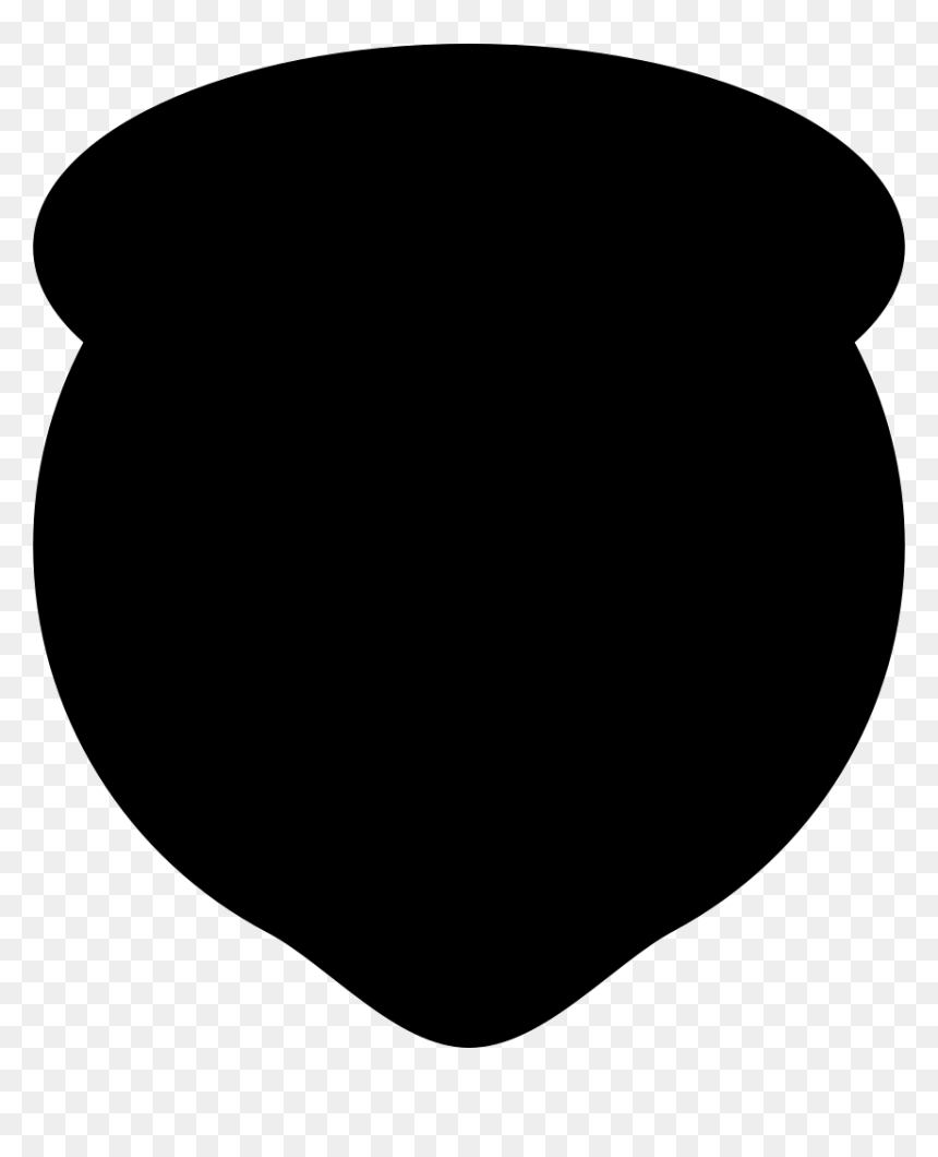 Rounded Black Shield - Clipart Coração Cinza Png, Transparent Png - black shield png