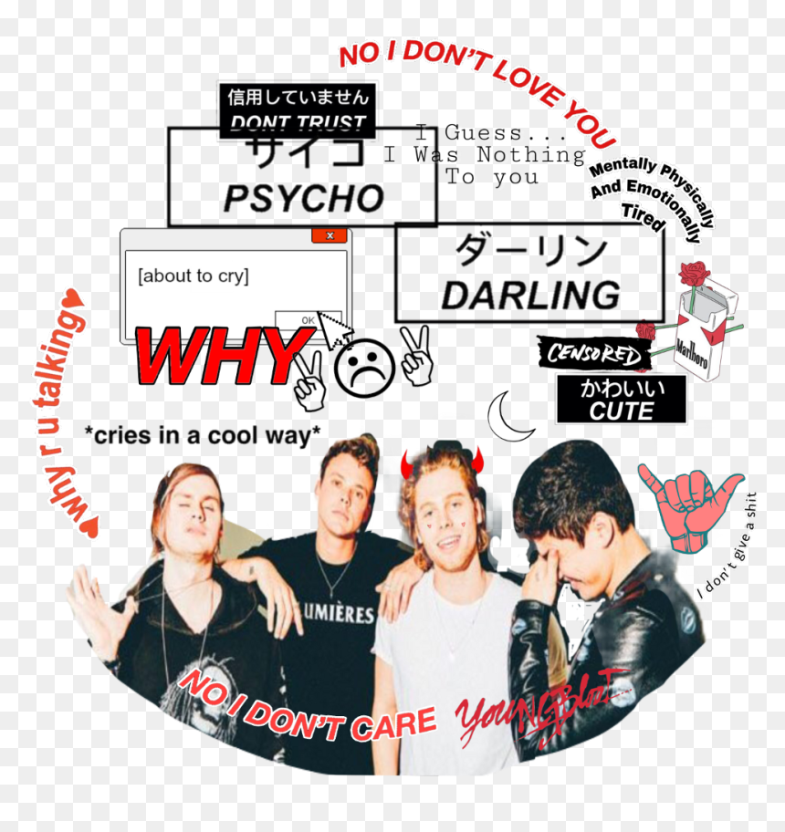5sos Lukehemmings Calumhood Michaelclifford Ashtonirwin - Poster, HD Png Download - luke hemmings png