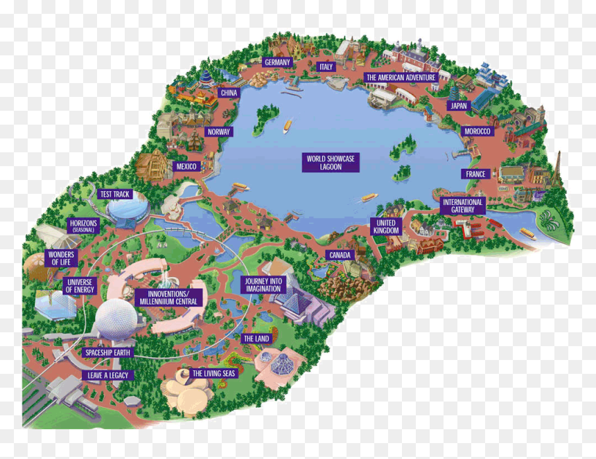 @neiltyson I Visited Epcot Center Recently And Learned - World Showcase Map Of Epcot, HD Png Download - epcot png
