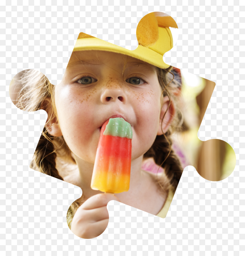 Puzzlepiece - Kids Eating Popsicles, HD Png Download - autism puzzle piece png
