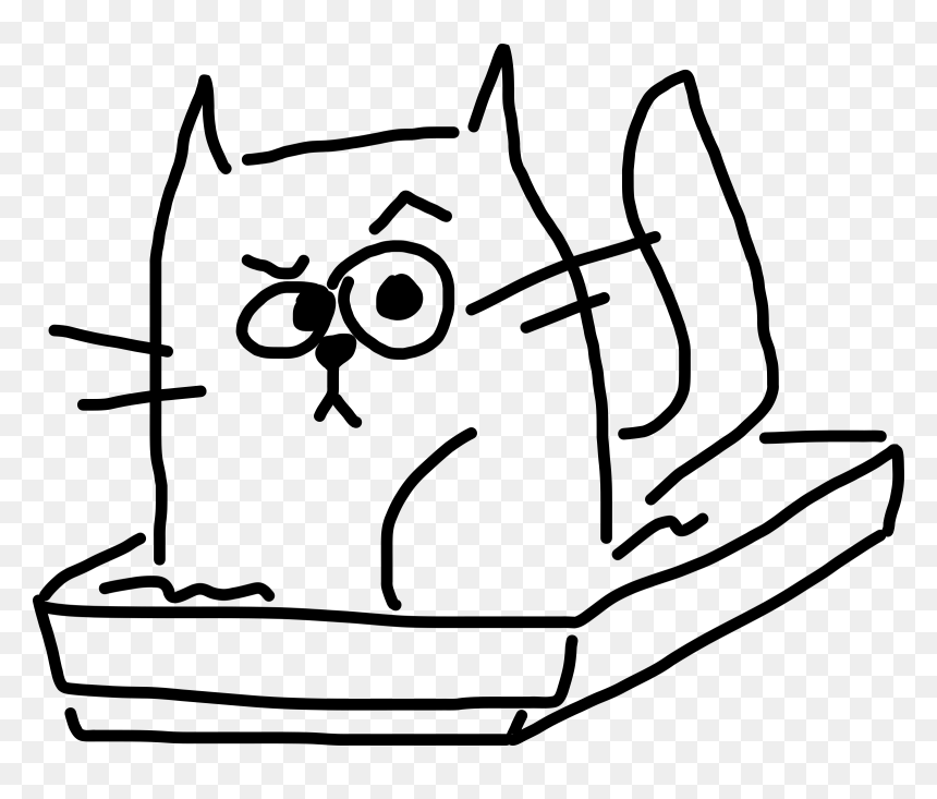 Cat In The Litter Box Clip Arts - Clip Art Litter Box, HD Png Download - pete the cat png