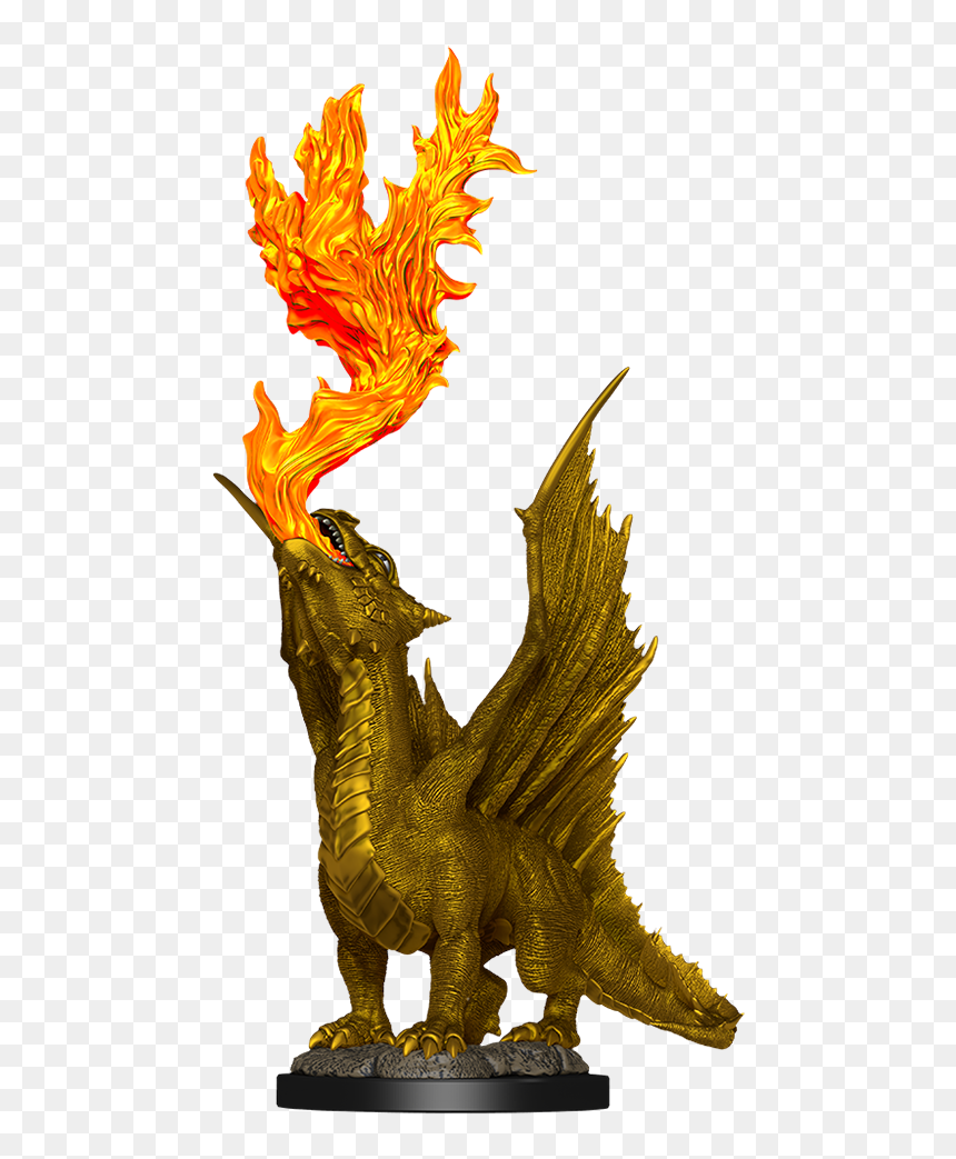Nolzur Gold Dragon Wyrmling & Small Τreasure Pile - D&d Nolzur's Marvelous Miniatures Wave 11, HD Png Download - gold pile png