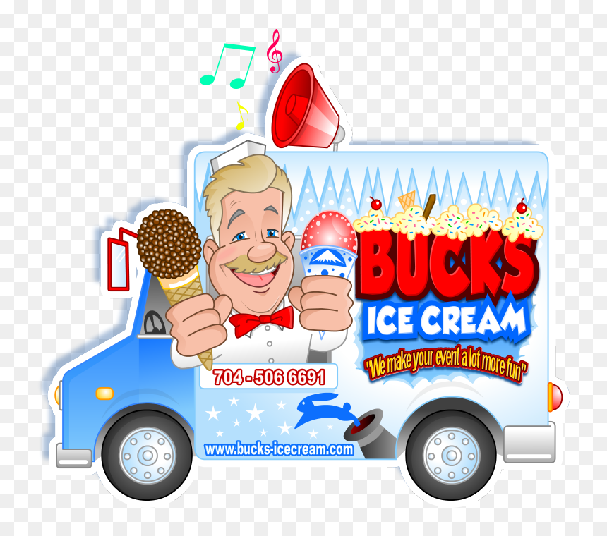 Bucks Ice Cream Truck , Png Download - Bucks Ice Cream Truck, Transparent Png - ice cream truck png