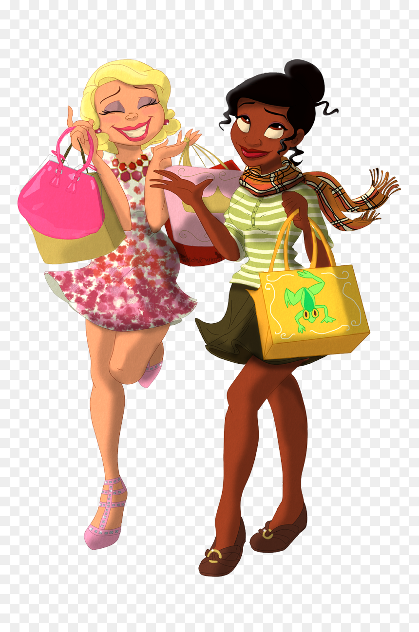 Tiana And Lottie Modern Disney Au Commission By @witchytwinzy - Tiana, HD Png Download - princess tiana png