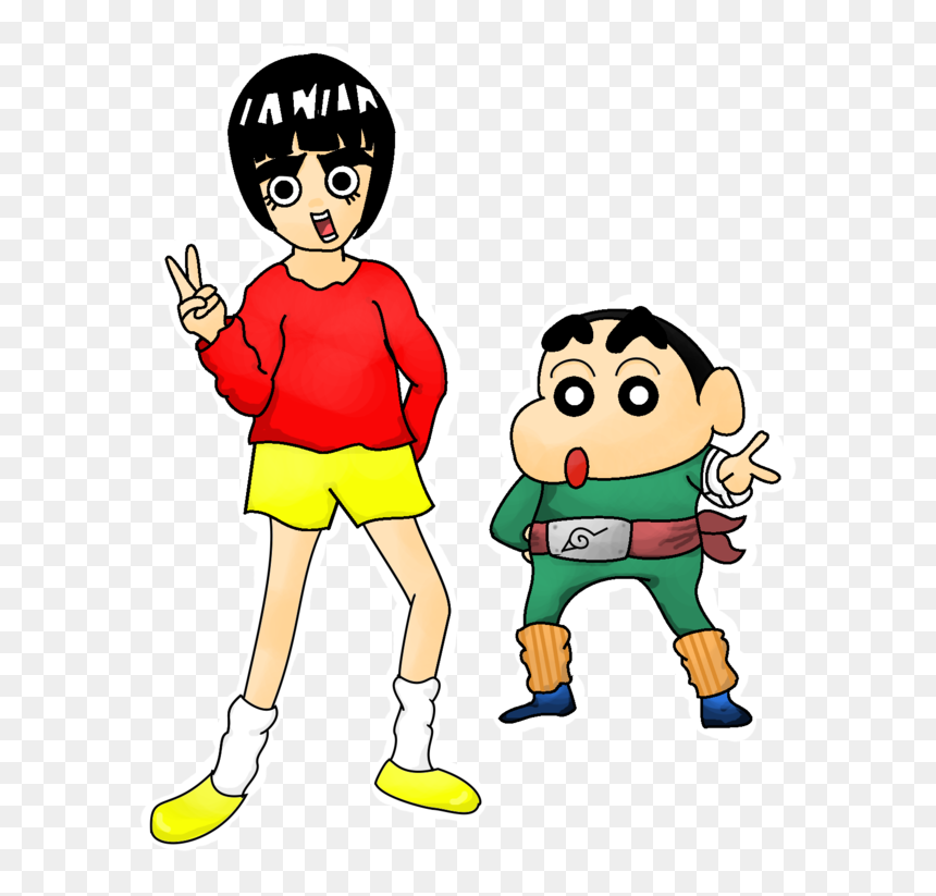 Rock Lee Png , Png Download - Crayon Shinchan How To Draw Shinchan, Transparent Png - rock lee png