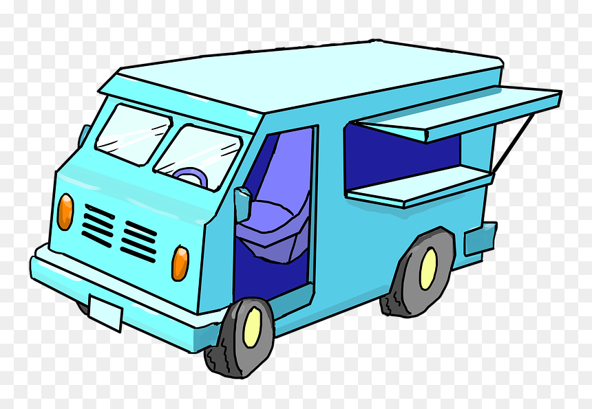 Food Truck, Ice Cream Truck, Car, Van, Truck - Food Truck Transparent Png, Png Download - ice cream truck png