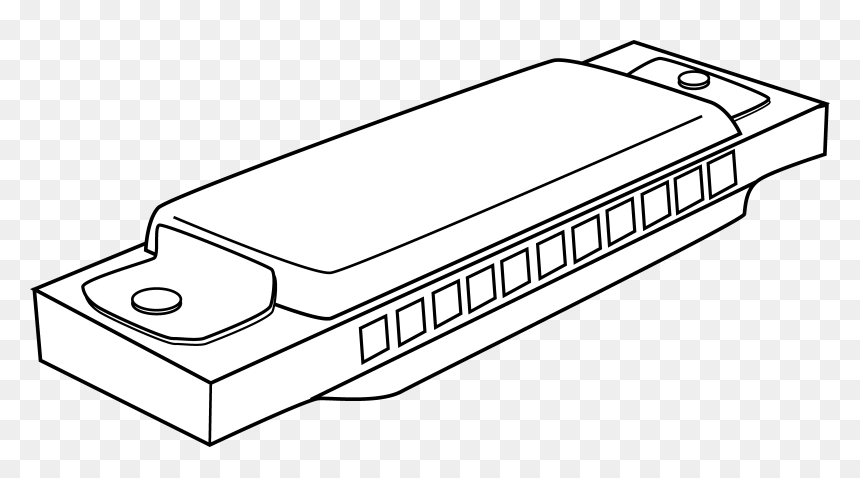 Coloring Page Free Clip - Clip Art Harmonica, HD Png Download - harmonica png