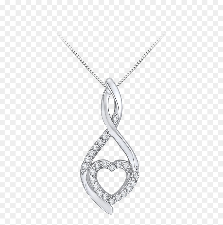 Diamond Heart Pendant - Pendant, HD Png Download - diamond heart png