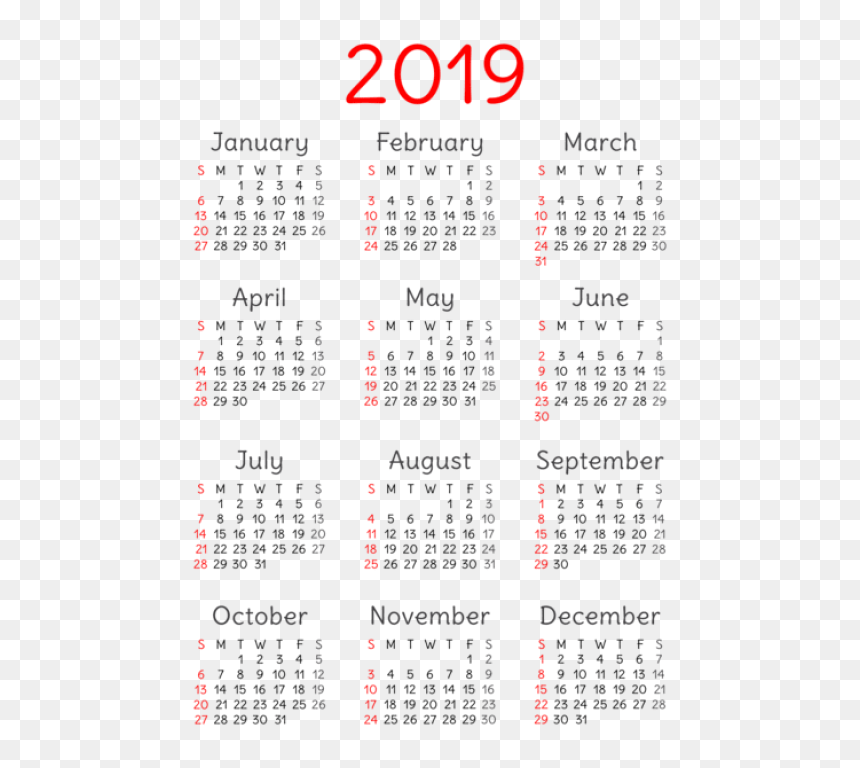 2019 Calendar Transparent Png , Png Download - Transparent Png Calendar 2019 Png, Png Download - aztec calendar png