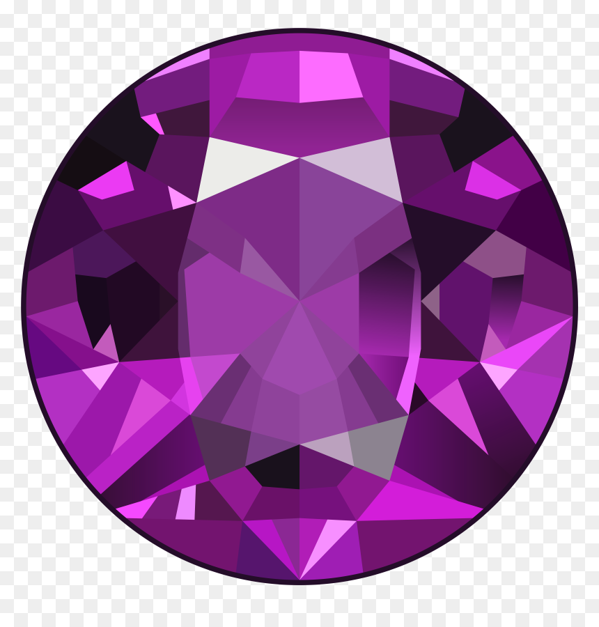 Gem Clipart Pink Gem - Gem Png, Transparent Png - purple diamond png