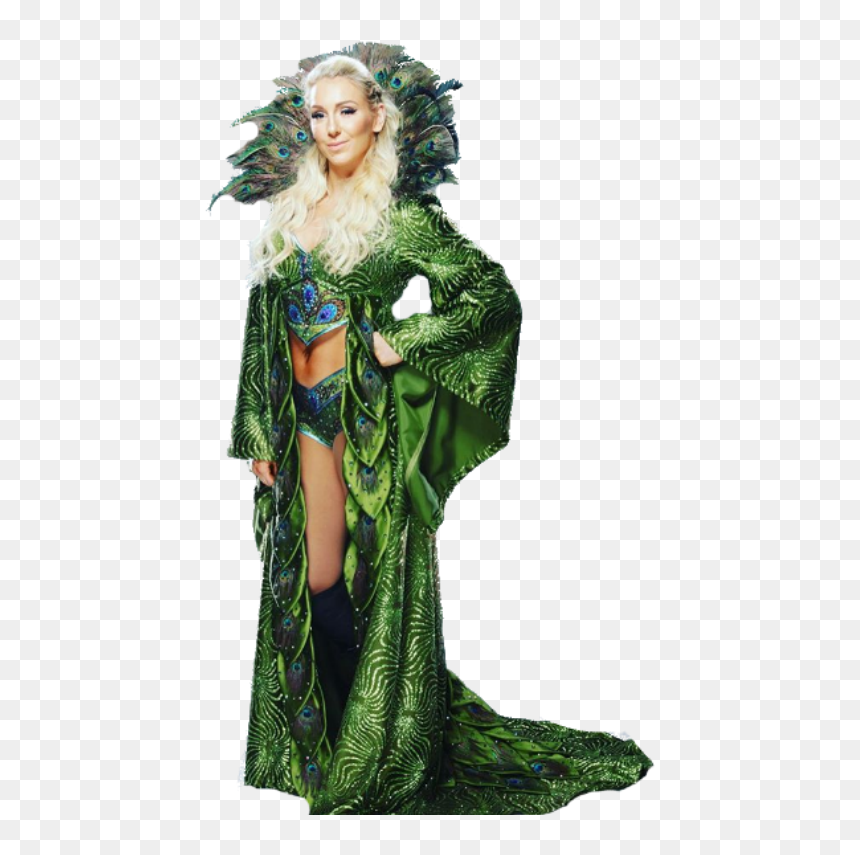 Pack New Renders Green Charlotte - Charlotte Flair Peacock, HD Png Download - charlotte flair png