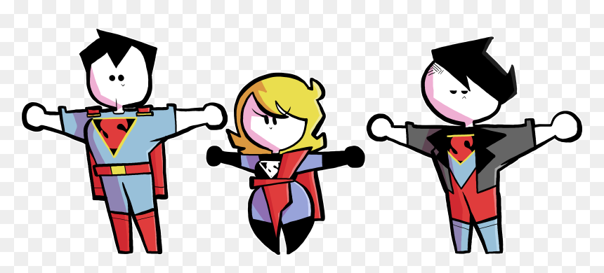 Superman, Supergirl And Superboy, HD Png Download - superboy png