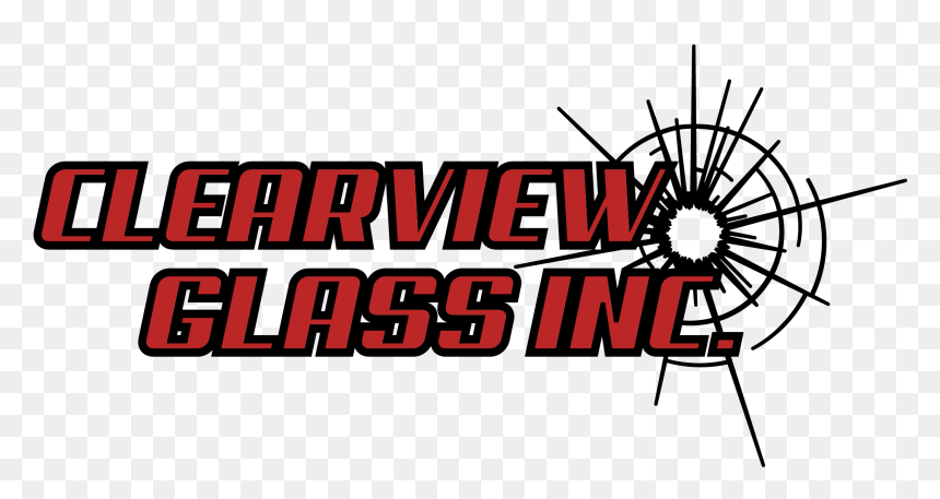 Clearviewglass Logo 10-15 2color Whitebg - Graphic Design, HD Png Download - glass cracks png