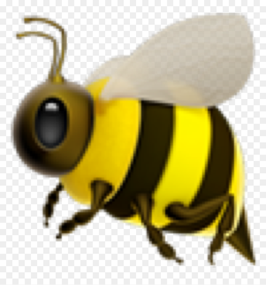 #yellow #bee #emoji 🐝 #freetoedit - Bee Emoji Transparent Background, HD Png Download - bee emoji png