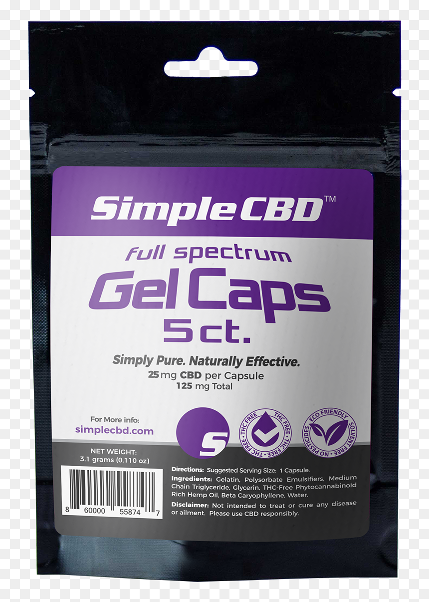 Gel Caps-bag - Grape, HD Png Download - weed bag png