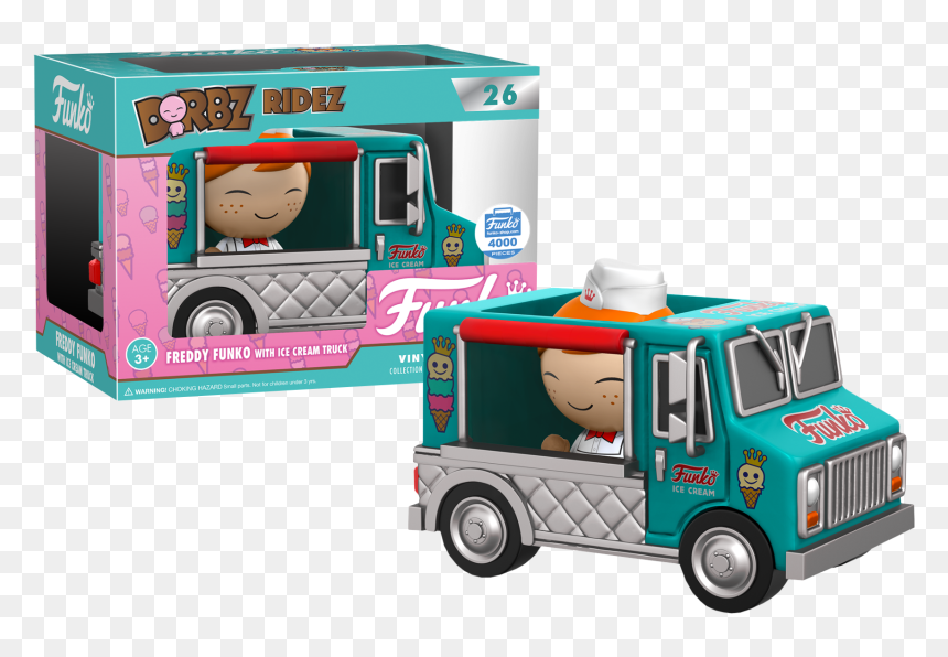 Freddy Funko In Ice Cream Truck Dorbz Ridez - Freddy Funko Ice Cream Truck, HD Png Download - ice cream truck png