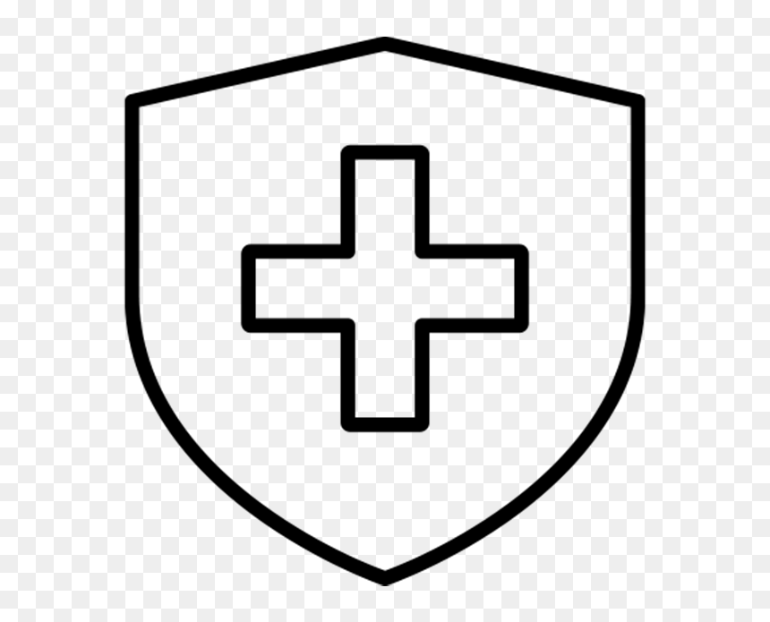 Cross, HD Png Download - black shield png
