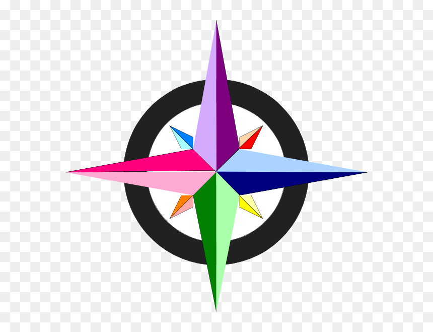 Transparent Stock Nautical Star Download Best On X - Colorful Compass, HD Png Download - nautical star png