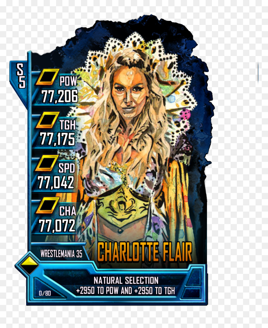 Wwesc S5 Rs Charlotte Flair - Wwe Supercard Wm35 Undertaker, HD Png Download - charlotte flair png
