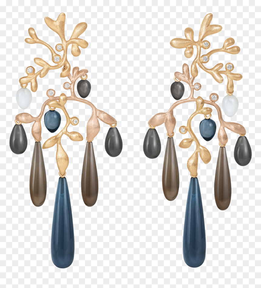 Ole Lynggaard Gypsy Earrings, HD Png Download - gold smoke png