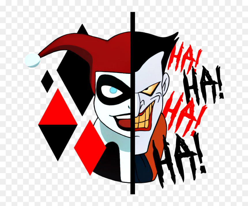 Cartoon Joker And Harley Quinn, HD Png Download - harley quinn diamonds png