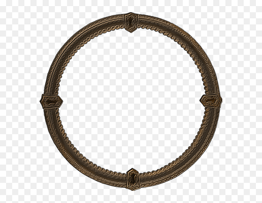 Circle, HD Png Download - gold circle frame png