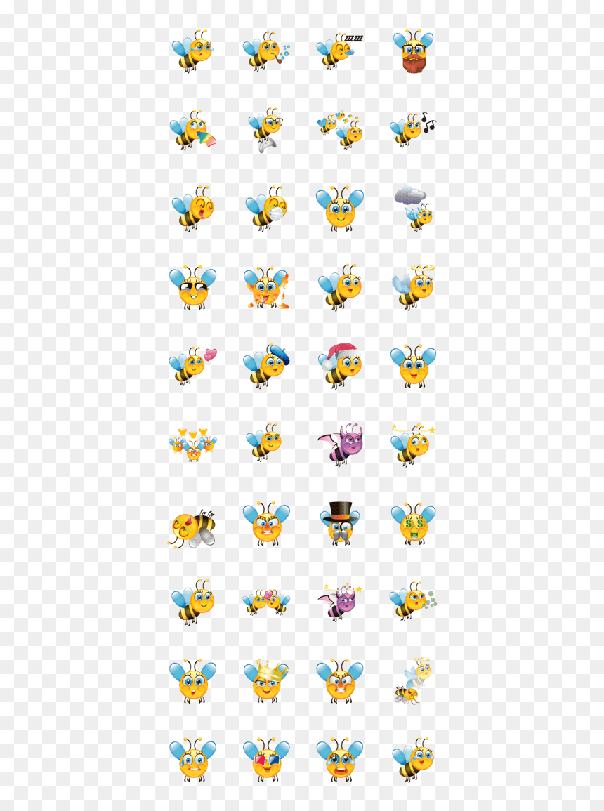 Cartoon , Png Download, Transparent Png - bee emoji png