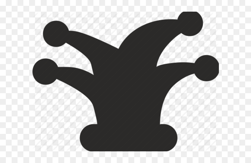 Joker Clipart Clown Hat - Clipart Joker Black And White, HD Png Download - clown hat png