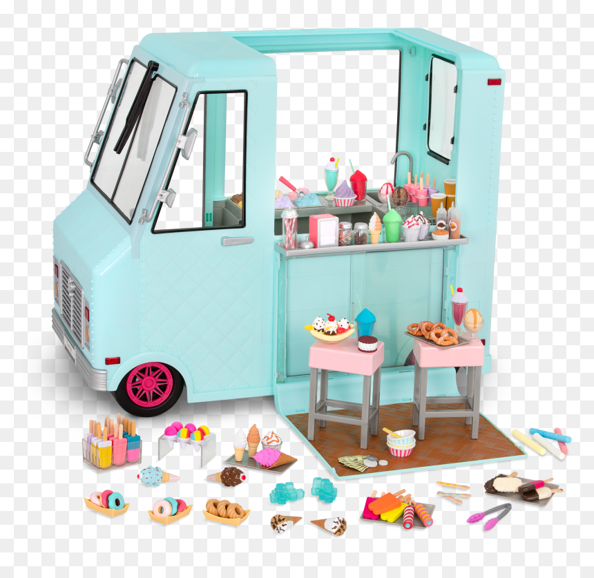 Our Generation Doll Ice Cream Truck Australia, HD Png Download - ice cream truck png