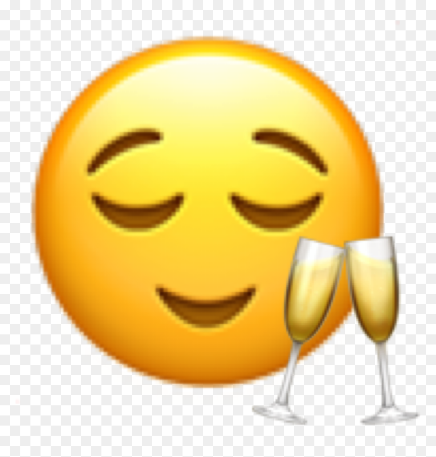 We All Need This Emoji - Означает Этот Смайлик 😌, HD Png Download - champagne emoji png