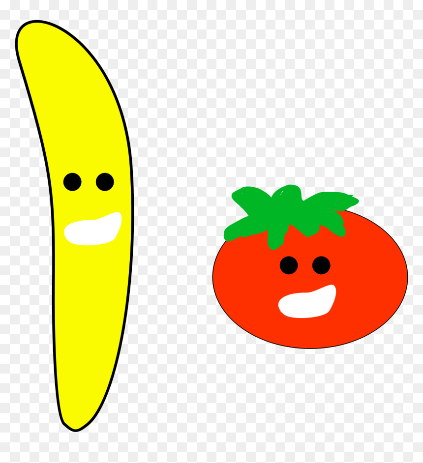 Banana And Tomato Clip Arts - Tomato Banana, HD Png Download - tomatoe png