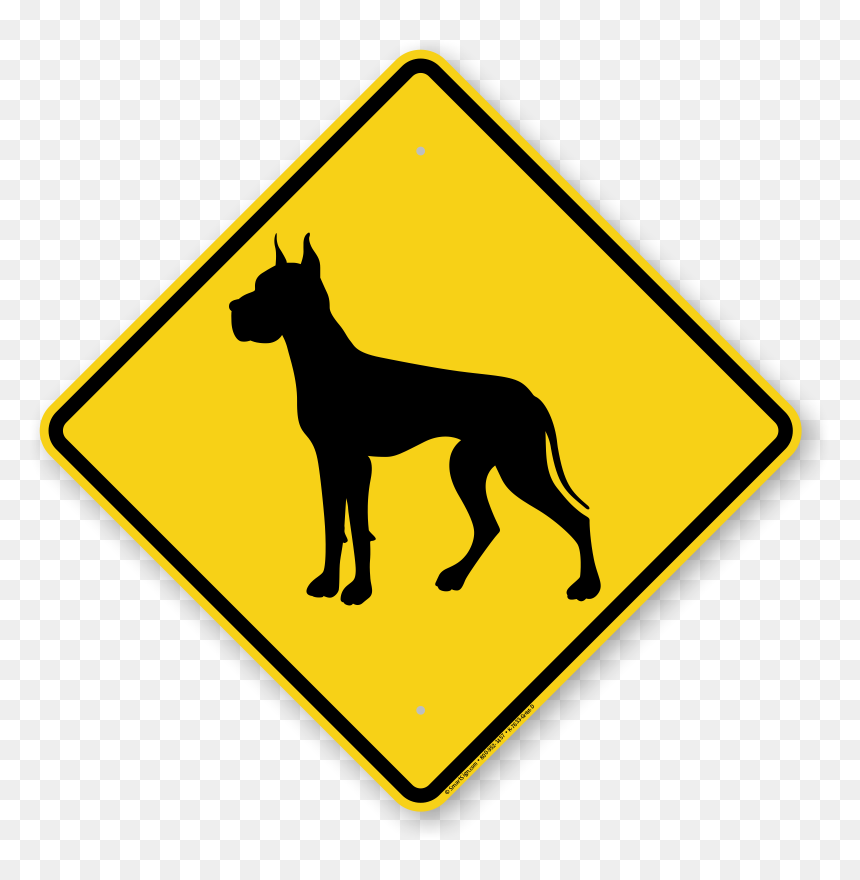 Duck Crossing Sign, HD Png Download - great dane png