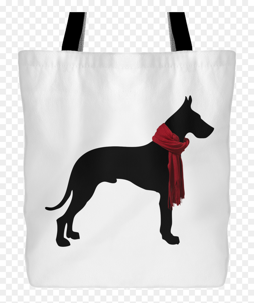 Great Dane With Red Scarf Tote Bag - Great Dane Stencil, HD Png Download - great dane png