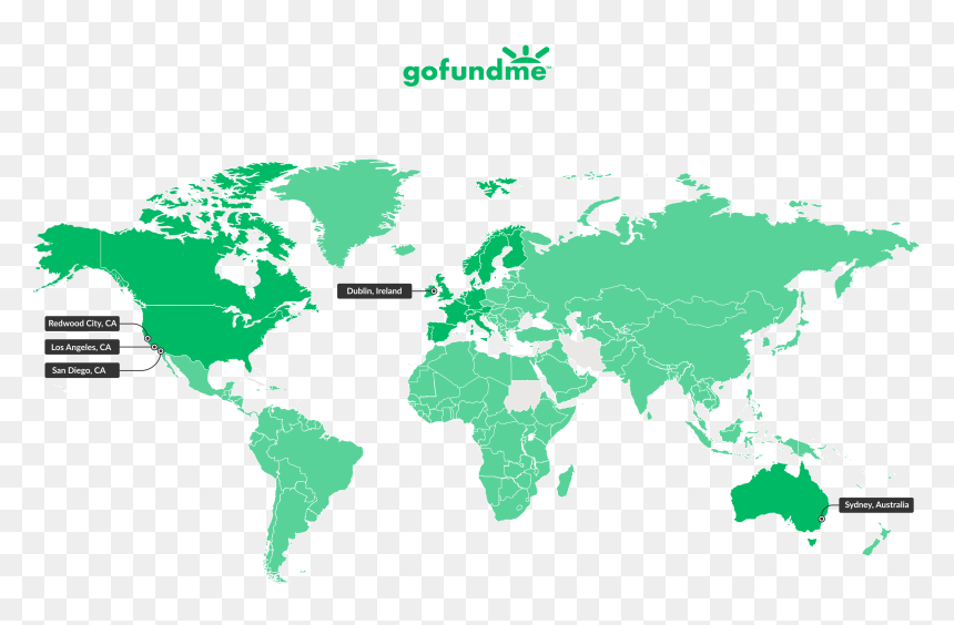 Coronavirus World Map March 21, HD Png Download - gofundme png