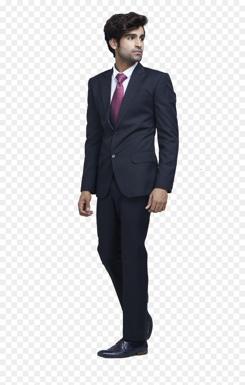 Black Formal Striped Suit - Black Bow Tie Suit, HD Png Download - black suit png