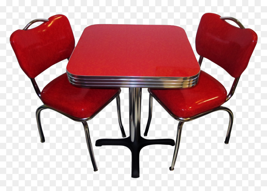 Red Diner Table, HD Png Download - cafe table png