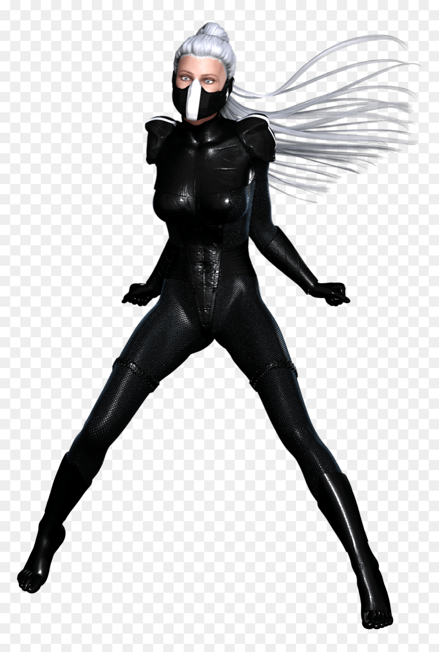 Woman Ninja Black Leather Suit Clip Arts - New Spiderman Black Suit, HD Png Download - black suit png