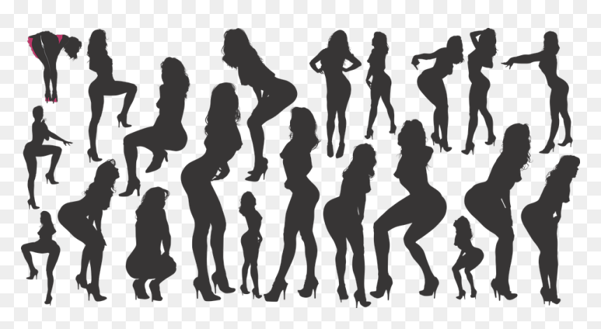 Silhouettes Sexy, HD Png Download - sexy silhouette png