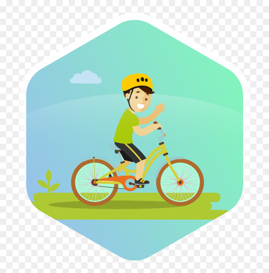 Road Bicycle, HD Png Download - children running png