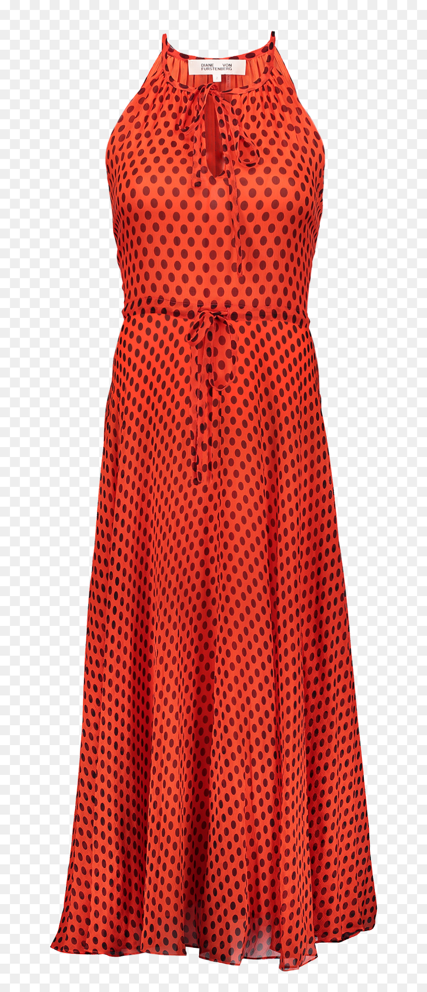 Key Hole Maxi Dress Dot Vermillion - Polka Dot, HD Png Download - key hole png