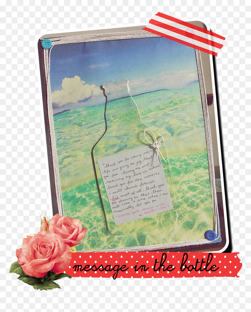 Beberapa Gambar Tentang Message In The Bottle Yang - Message In A Bottle Scrapbook, HD Png Download - message in a bottle png