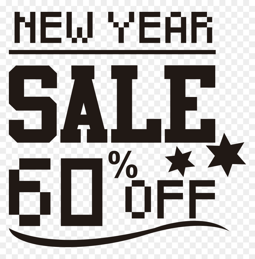 Pixel New Year Sale Sale Wall Sticker - Peymane-la Cucina, HD Png Download - sale sticker png