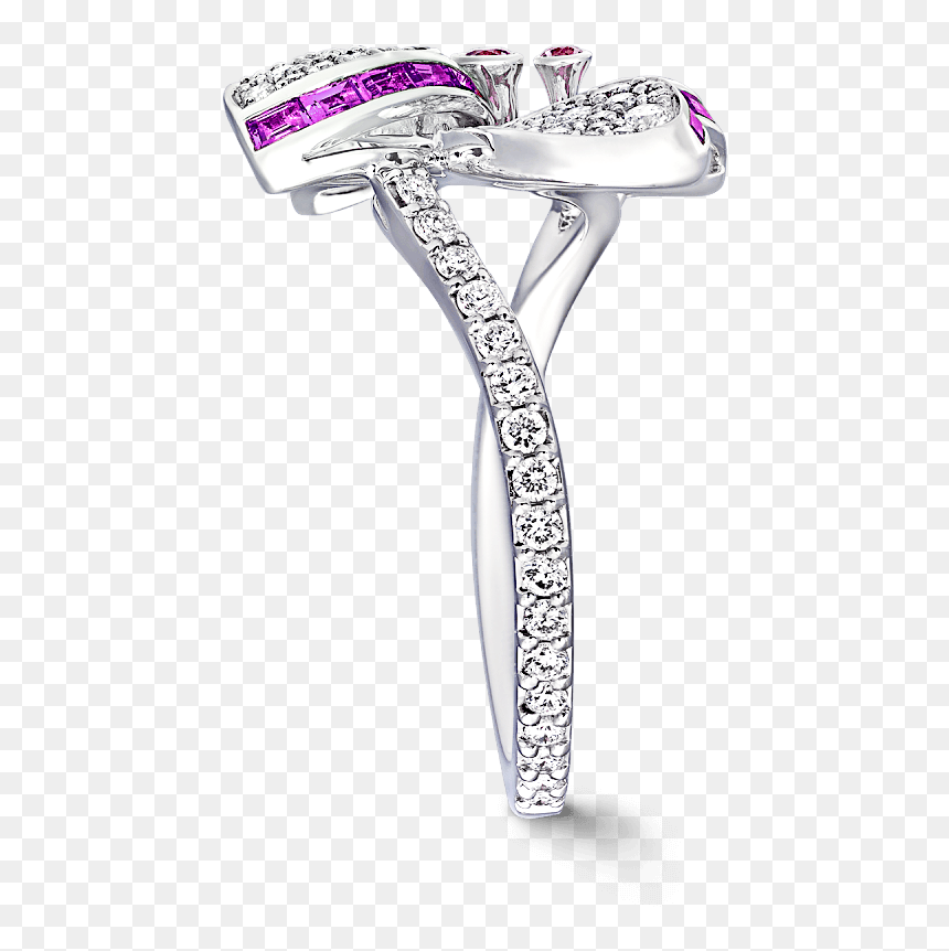 Graff Diamond Butterfly Rings, HD Png Download - purple diamond png