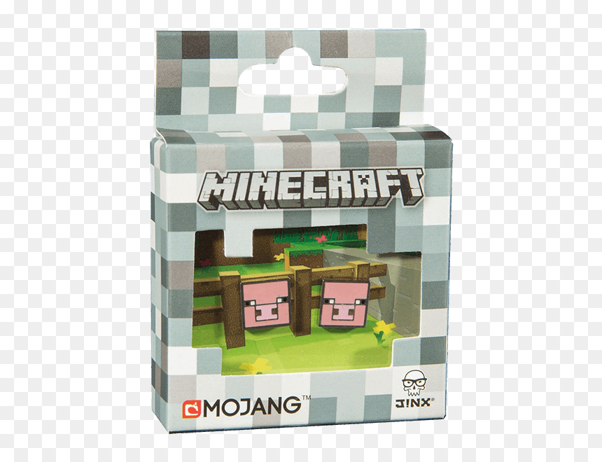 Minecraft Earrings, HD Png Download - minecraft pig png