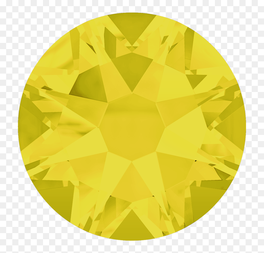Swarovski 2088 Xirius Flatback Rhinestones Ss12 Yellow - Crystal Flatback Swarovski Purple, HD Png Download - yellow starburst png