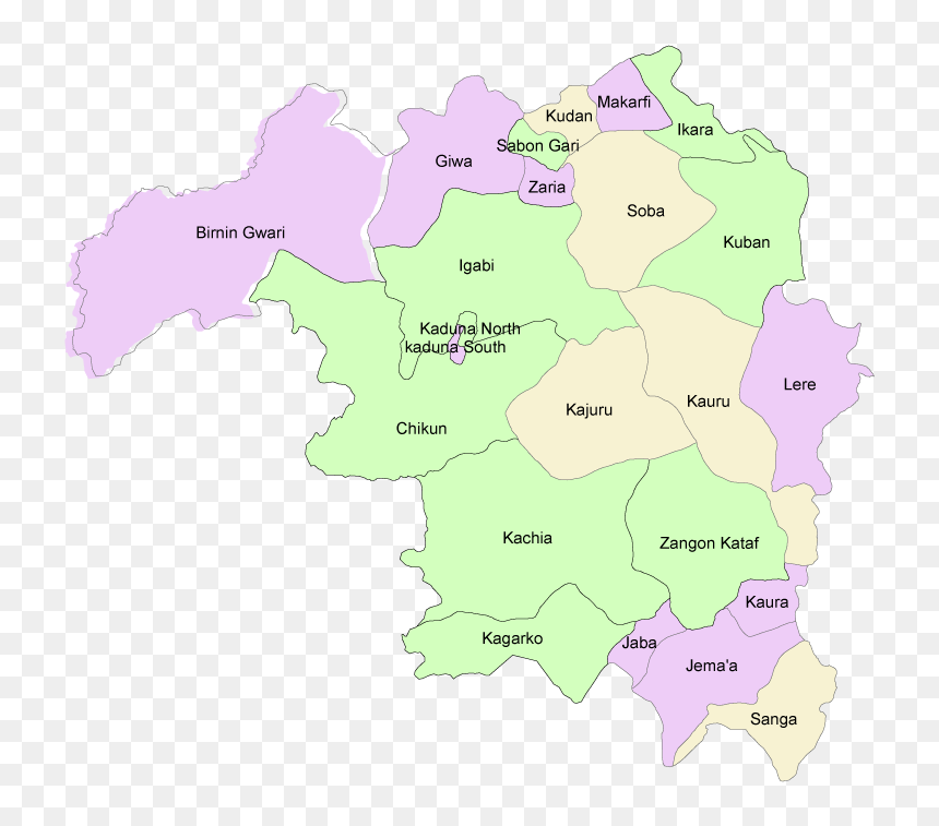 Kaduna State Local Government Areas, HD Png Download - florida map outline png