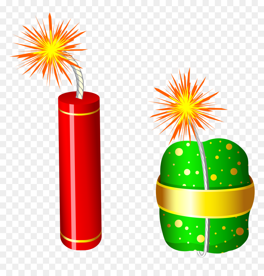 Fireworks Clipart Transparent - Clipart Diwali Crackers Png, Png Download - fireworks clipart png