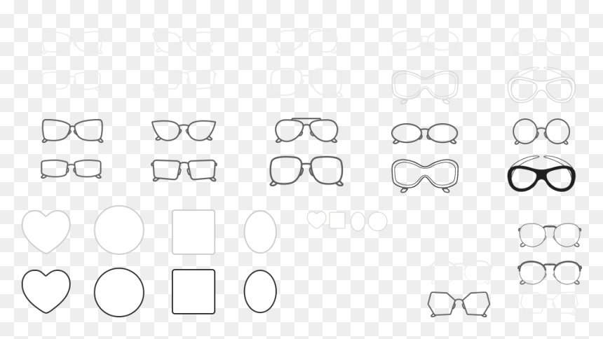 Sunglasses Sprite Png - Circle, Transparent Png - kamina glasses png
