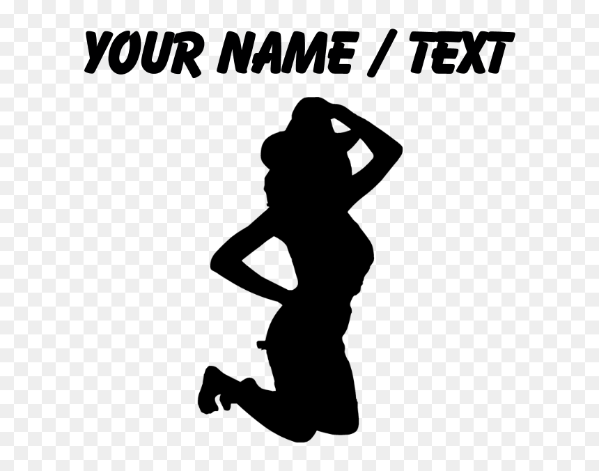 Custom Sexy Cowgirl Silhouette Teddy Bear - Silhouette, HD Png Download - sexy silhouette png