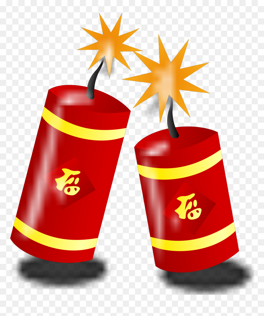 Chinese New Year Decoration Png, Transparent Png - fireworks clipart png